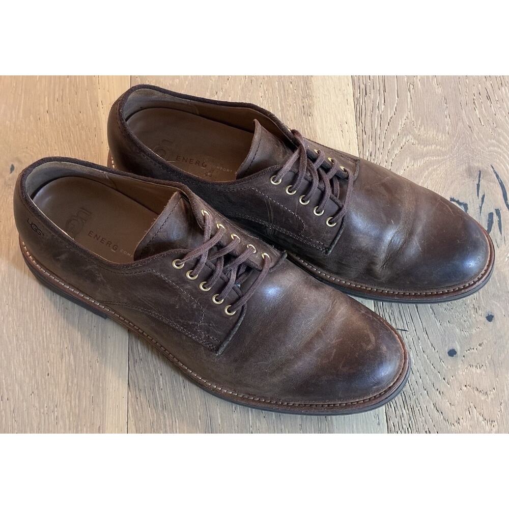 UGG Treadlite Jovin Brown Leather Oxford Shoes 1018689 Men's US Size 10 - Picture 3 of 10